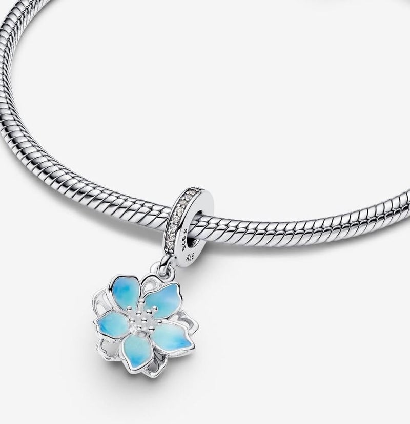 YUMINN 925 Sterling Silver Charms for Bracelets Gold Love and Heart Charms Cherry Blossom Dangle Beads Jewelry for Women - Image 3